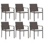 Juego comedor jardín 7 piezas y cojines ratán sintético y acero de , Conjuntos de jardín - Ref: Foro24-3186946, Precio: 428,3...