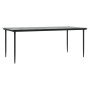 Set comedor jardín 9 pzas y cojines acero ratán sintético negro de , Conjuntos de jardín - Ref: Foro24-3187072, Precio: 630,5...