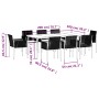 Set comedor jardín 9 pzas y cojines acero ratán sintético negro de , Conjuntos de jardín - Ref: Foro24-3187072, Precio: 630,5...