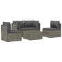 Set de muebles de jardín 5 pzas y cojines ratán sintético gris de , Conjuntos de jardín - Ref: Foro24-3157372, Precio: 460,99...