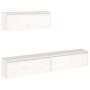 Conjunto de mueble de TV 3 piezas madera maciza de pino blanco de , Muebles TV - Ref: Foro24-3100140, Precio: 186,75 €, Descu...
