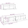 Conjunto de mueble de TV 3 piezas madera maciza de pino blanco de , Muebles TV - Ref: Foro24-3100140, Precio: 186,75 €, Descu...