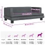 Cama para perros de terciopelo gris oscuro 80x45x30 cm de , Camas para perros - Ref: Foro24-171896, Precio: 83,16 €, Descuent...