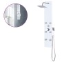 Panel ducha de vidrio 25x44,6x130 cm blanco de , Boquillas de chorro para bañeras y duchas - Ref: Foro24-142992, Precio: 205,...