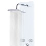 Panel ducha de vidrio 25x44,6x130 cm blanco de , Boquillas de chorro para bañeras y duchas - Ref: Foro24-142992, Precio: 205,...
