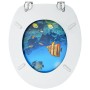 Asientos de inodoro con tapa 2 uds MDF diseño fondo submarino de , Asientos de inodoros y bidés - Ref: Foro24-3056408, Precio...