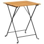 Mesa bistró de terraza madera maciza de acacia 55x54x71 cm de , Mesas de jardín - Ref: Foro24-313158, Precio: 73,89 €, Descue...