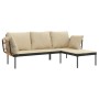 Set muebles de jardín 3 piezas y cojines beige ratán sintético de , Conjuntos de jardín - Ref: Foro24-364108, Precio: 284,82 ...