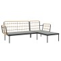Set muebles de jardín 3 piezas y cojines beige ratán sintético de , Conjuntos de jardín - Ref: Foro24-364108, Precio: 284,82 ...