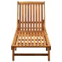 Tumbona de jardín con cojín madera maciza de acacia de , Tumbonas - Ref: Foro24-3061357, Precio: 211,19 €, Descuento: %