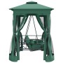 Cenador de jardín banco columpio convertible acero y tela verde de , Balancines de jardín - Ref: Foro24-363327, Precio: 344,2...