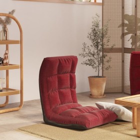 Tumbona de suelo plegable de tela rojo vino tinto de , Sillas de suelo - Ref: Foro24-336592, Precio: 79,17 €, Descuento: %