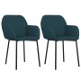 Sillas de comedor 2 unidades terciopelo azul de , Sillas de comedor - Ref: Foro24-344700, Precio: 115,46 €, Descuento: %