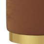 Taburete redondo con almacenaje terciopelo marrón de , Taburetes y sillas plegables - Ref: Foro24-340289, Precio: 49,44 €, De...