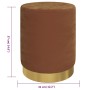 Taburete redondo con almacenaje terciopelo marrón de , Taburetes y sillas plegables - Ref: Foro24-340289, Precio: 49,44 €, De...