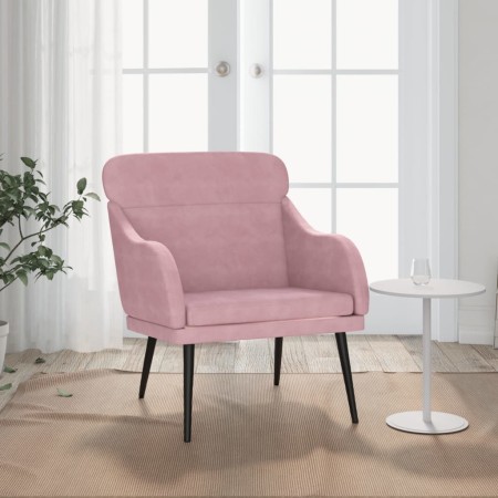 Sillón de terciopelo rosa 63x76x80 cm de , Sillones - Ref: Foro24-351439, Precio: 93,32 €, Descuento: %
