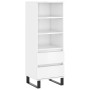 Aparador alto madera contrachapada blanco brillo 40x36x110 cm de , Aparadores - Ref: Foro24-831518, Precio: 79,70 €, Descuent...