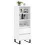 Aparador alto madera contrachapada blanco brillo 40x36x110 cm de , Aparadores - Ref: Foro24-831518, Precio: 79,70 €, Descuent...