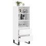 Aparador alto madera contrachapada blanco brillo 40x36x110 cm de , Aparadores - Ref: Foro24-831518, Precio: 79,70 €, Descuent...