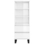 Aparador alto madera contrachapada blanco brillo 40x36x110 cm de , Aparadores - Ref: Foro24-831518, Precio: 79,70 €, Descuent...