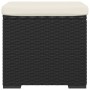 Otomana con cojín negro 40x30x40 cm ratán sintético de , Otomanas - Ref: Foro24-319392, Precio: 52,72 €, Descuento: %