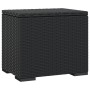 Otomana con cojín negro 40x30x40 cm ratán sintético de , Otomanas - Ref: Foro24-319392, Precio: 52,72 €, Descuento: %