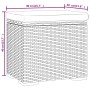 Otomana con cojín negro 40x30x40 cm ratán sintético de , Otomanas - Ref: Foro24-319392, Precio: 52,72 €, Descuento: %