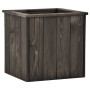 Arriate de madera maciza de pino gris oscuro 38x41x40 cm de , Maceteros y jardineras - Ref: Foro24-315416, Precio: 49,43 €, D...