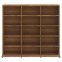 Estantería de CDs contrachapada marrón roble 102x23x89,5 cm de , Almacenamiento para CD y DVD - Ref: Foro24-815485, Precio: 8...