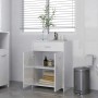 Armario de baño madera contrachapada blanco brillo 60x33x80 cm de , Muebles de baño - Ref: Foro24-805030, Precio: 86,74 €, De...