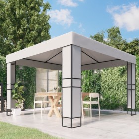 Cenador con doble techo blanco 3x3 m de , Carpas y cenadores - Ref: Foro24-47950, Precio: 226,29 €, Descuento: %