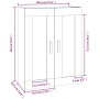 Armario de pared madera de ingeniería blanco 69,5x32,5x90 cm de , Estantes y estanterías - Ref: Foro24-812294, Precio: 75,37 ...