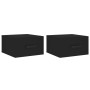Mesitas de noche de pared 2 uds negro 35x35x20 cm de , Taquillas y armarios de almacenamiento - Ref: Foro24-829839, Precio: 5...
