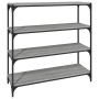 Estantería contrachapada y acero gris Sonoma 100x33x100 cm de , Librerías y estanterías - Ref: Foro24-819360, Precio: 72,49 €...