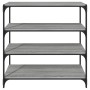 Estantería contrachapada y acero gris Sonoma 100x33x100 cm de , Librerías y estanterías - Ref: Foro24-819360, Precio: 72,49 €...