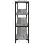Estantería contrachapada y acero gris Sonoma 100x33x100 cm de , Librerías y estanterías - Ref: Foro24-819360, Precio: 72,49 €...