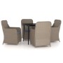 Juego de comedor de jardín 5 piezas con cojines marrón de , Conjuntos de jardín - Ref: Foro24-3099548, Precio: 776,22 €, Desc...