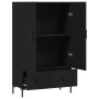 Aparador alto madera de ingeniería negro 69,5x31x115 cm de , Aparadores - Ref: Foro24-828237, Precio: 106,53 €, Descuento: %