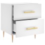Mesita de noche madera de ingeniería blanco 40x35x47,5 cm de , Mesitas de noche - Ref: Foro24-827276, Precio: 65,61 €, Descue...
