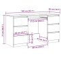 Escritorio de madera contrachapada gris Sonoma 140x50x77 cm de , Escritorios - Ref: Foro24-815439, Precio: 176,95 €, Descuent...