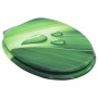 Asiento WC tapa de cierre suave MDF verde diseño gotas de agua de , Asientos de inodoros y bidés - Ref: Foro24-146915, Precio...