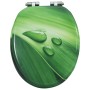Asiento WC tapa de cierre suave MDF verde diseño gotas de agua de , Asientos de inodoros y bidés - Ref: Foro24-146915, Precio...