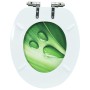Asiento WC tapa de cierre suave MDF verde diseño gotas de agua de , Asientos de inodoros y bidés - Ref: Foro24-146915, Precio...