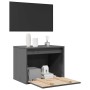 Armario de pared de madera maciza de pino gris 45x30x35 cm de , Estantes y estanterías - Ref: Foro24-813439, Precio: 38,64 €,...