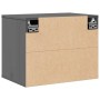 Armario de pared de madera maciza de pino gris 45x30x35 cm de , Estantes y estanterías - Ref: Foro24-813439, Precio: 38,64 €,...