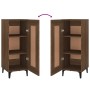 Aparador madera de ingeniería marrón roble 34,5x34x90 cm de , Aparadores - Ref: Foro24-817437, Precio: 53,11 €, Descuento: %