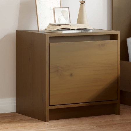 Mesita de noche madera maciza de mango marrón miel 40x30,5x40cm de , Mesitas de noche - Ref: Foro24-808119, Precio: 33,73 €, ...