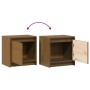 Mesita de noche madera maciza de mango marrón miel 40x30,5x40cm de , Mesitas de noche - Ref: Foro24-808119, Precio: 33,73 €, ...