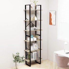 Estantería de madera contrachapada roble Sonoma 60x30x210 cm de , Librerías y estanterías - Ref: Foro24-806520, Precio: 98,97...