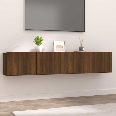 Muebles de TV 2 uds madera ingeniería roble marrón 80x30x30 cm de , Muebles TV - Ref: Foro24-820465, Precio: 94,97 €, Descuen...